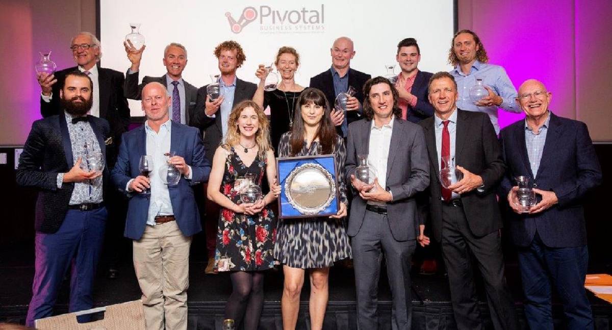 SUCCESS: 2018 Hunter Valley Boutique Wine Show trophy winners celebrate. Photo: Kathleen Mackay photography